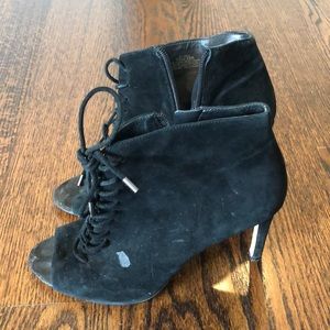 Black Lace Up Booties from Saks Fifh Avenue